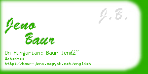 jeno baur business card